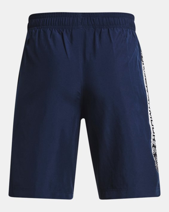 Jungen UA Woven Shorts mit Grafik, Blue, pdpMainDesktop image number 1